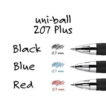 Uni-Ball Signo 207+ Gel Pen 4 Pack, 0.7mm Medium Black Pens, Gel Ink Pens | Office Supplies Sold by Uni-Ball are Pens, Ballpoint Pen, Colored Pens, Gel Pens, Fine Point, Smooth Writing Pens