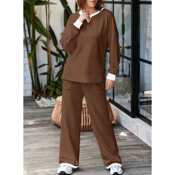 Aleumdr Comfortable 2 Piece Lounge Set for Women