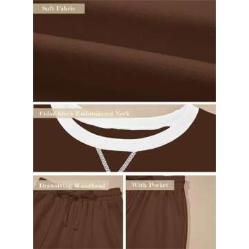 Aleumdr Comfortable 2 Piece Lounge Set for Women