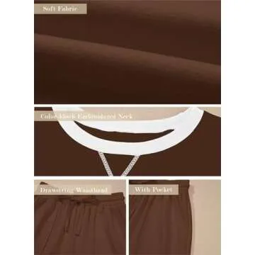 Aleumdr Comfortable 2 Piece Lounge Set for Women