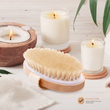 Natural Bristle Dry Skin Body Brush Eco-Friendly Exfoliation