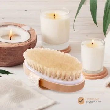 Natural Bristle Dry Skin Body Brush Eco-Friendly Exfoliation