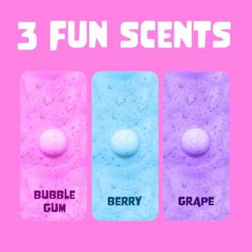 Unicorn Bath Bombs for Girls with Surprise Toys Inside (6 Pack) - Large Bubble Bomb for Kids, Gentle and Safe, USA Made, Fizzies, Fruity Scents, Won't Stain Tub - Ideal Gift by Two Sisters