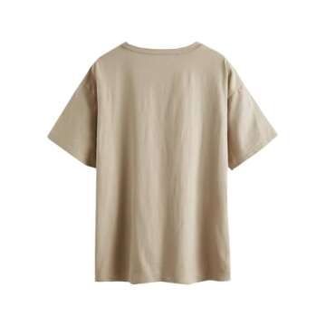 SOLY HUX Women's Graphic Oversized Tees Letter Print Summer Tops Vintage Half Sleeve Loose Casual T ...