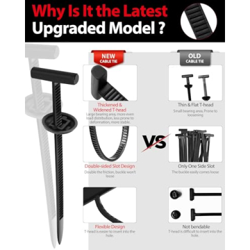 Upgrade Nylon Universal Cable Tie Buckle with Storage Box - 100pcs for Car Repairs