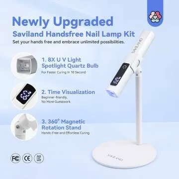 SAVILAND Handsfree LED UV Nail Lamp Kit