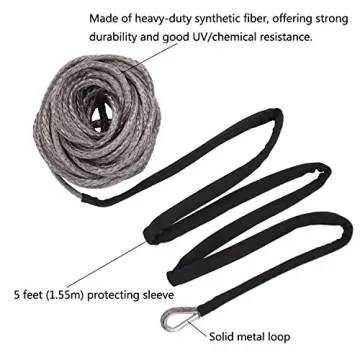 Ucreative 50ft Synthetic Winch Rope 10,000 LBs Durable Cable
