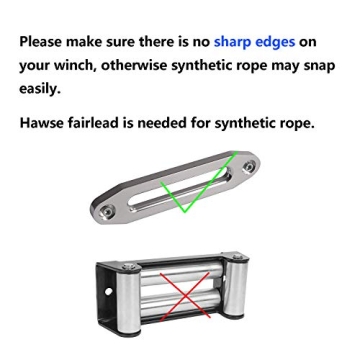 Ucreative 50ft Synthetic Winch Rope 10,000 LBs Durable Cable