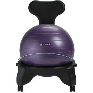 Gaiam Classic Balance Ball Chair for Home and Office