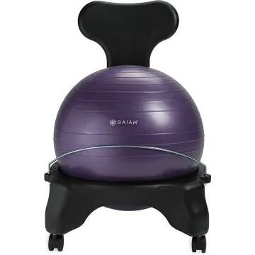 Gaiam Classic Balance Ball Chair for Home and Office