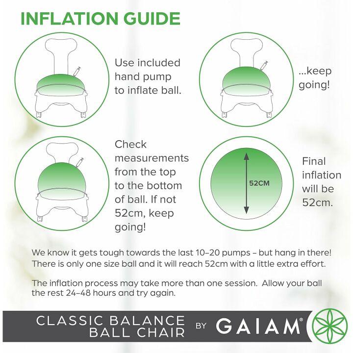 Gaiam Classic Balance Ball Chair for Home and Office