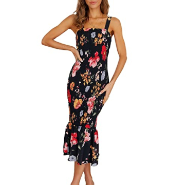 PRETTYGARDEN Women's Summer Floral Midi Tank Dress for All Occasions