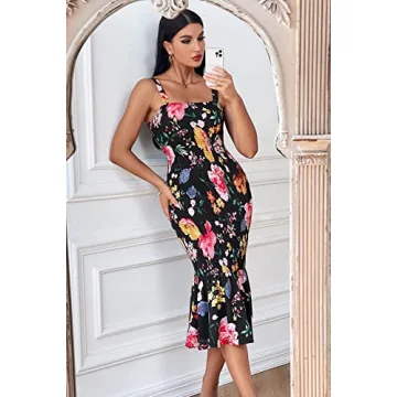PRETTYGARDEN Women's Floral Midi Dress for Summer
