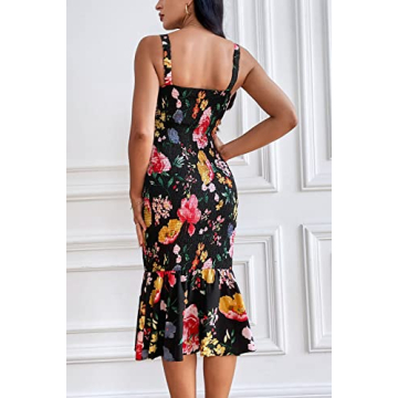 PRETTYGARDEN Women's Floral Midi Dress for Summer