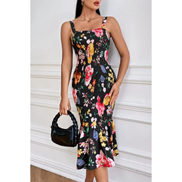 PRETTYGARDEN Women's Floral Midi Dress for Summer
