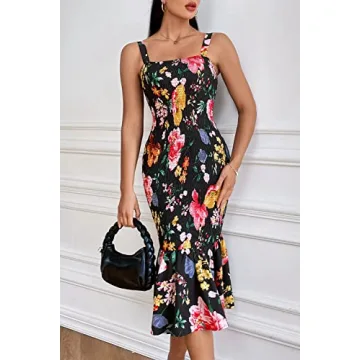 PRETTYGARDEN Women's Floral Midi Dress for Summer