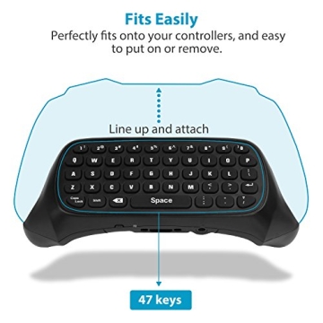 MoKo Backlight Keyboard for Xbox Controllers, Wireless Chatpad