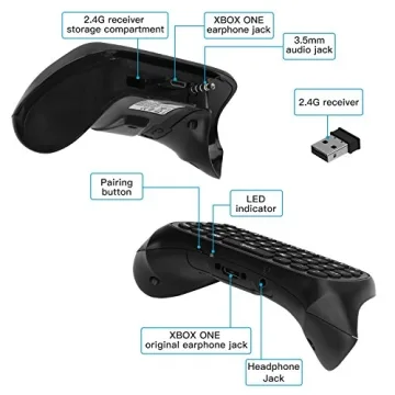 MoKo Backlight Keyboard for Xbox Controllers, Wireless Chatpad