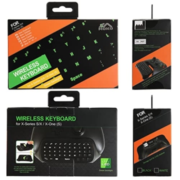 MoKo Backlight Keyboard for Xbox Controllers, Wireless Chatpad