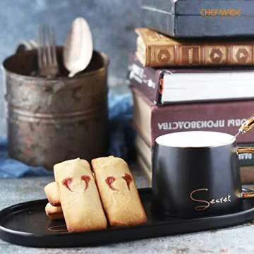 CHEFMADE Financier Cake Pan, 8-Cavity Non-Stick Rectangle Muffin Pan Biscuits Cookies Bakeware for Oven Baking (Champagne Gold)