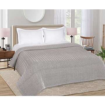 Glamburg Twin Cotton Thermal Blanket - All Season Comfort