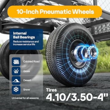 VIVOHOME Heavy Duty Garden Cart with 880 Lbs Capacity