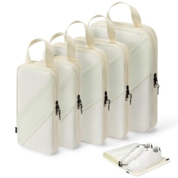 Doxerfit Compression Packing Cubes Set - 6 Travel Organizer Bags for Optimal Packing Efficiency