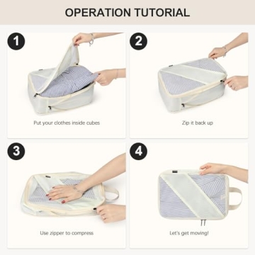 Doxerfit Compression Packing Cubes - 6 Essential Travel Organizers