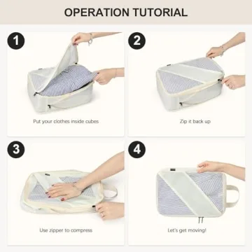 Doxerfit Compression Packing Cubes - 6 Essential Travel Organizers