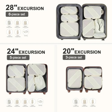 Doxerfit Compression Packing Cubes - 6 Essential Travel Organizers