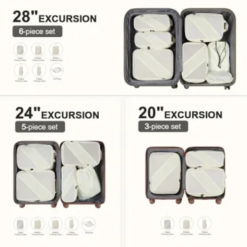 Doxerfit Compression Packing Cubes - 6 Essential Travel Organizers