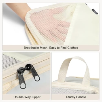 Doxerfit Compression Packing Cubes - 6 Essential Travel Organizers