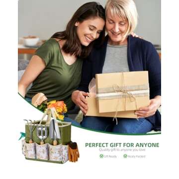 9-Piece Premium Gardening Tool Set for Women - Durable & Stylish