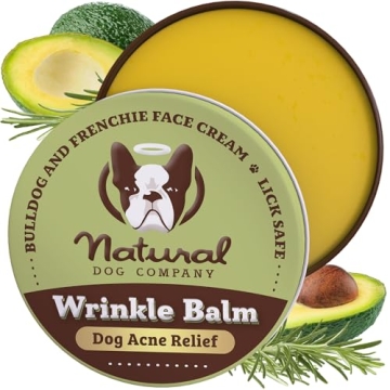 Natural Dog Company Wrinkle Balm for Dog Wrinkles (1oz Tin) All-Natural, Lick-Safe Dog Lotion for Dr...