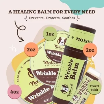 Natural Dog Company Wrinkle Balm for Dog Wrinkles (1oz Tin) All-Natural, Lick-Safe Dog Lotion for Dry Itchy Skin, French Bulldog Skin Care, Moisturizes & Cleans Wrinkle Folds, Plant-Based, Made in USA