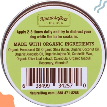 Natural Dog Company Wrinkle Balm for Dog Wrinkles (1oz Tin) All-Natural, Lick-Safe Dog Lotion for Dry Itchy Skin, French Bulldog Skin Care, Moisturizes & Cleans Wrinkle Folds, Plant-Based, Made in USA