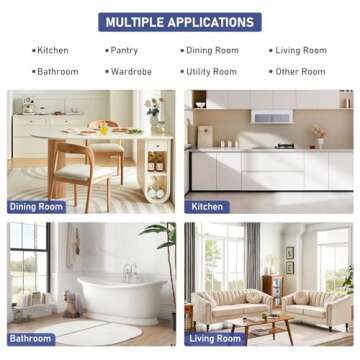 Hlivelood Farmhouse Kitchen Pantry Cabinet, 71" Tall Storage Cabinet with Adjustable Shelves & 4 Barn Doors & Drawer, Rustic Wood Cupboard for Kitchen, Dining Room, Living Room, Brown