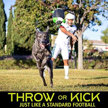 Hyper Pet Grab Tabs Dog Toys - Interactive Dog Toys for Fetch, Tug, Retrieving & Water Play - 7" Football - for All Breeds