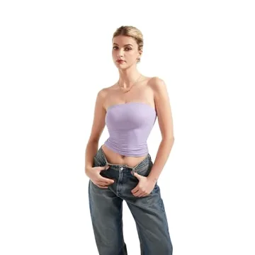 SUUKSESS Women Sexy Tube Top Casual Sleeveless Crop Top