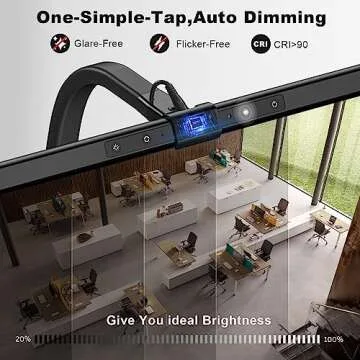 KableRika LED Desk Lamp, 24W Brightest Architect for Home Office, 31.5" Wide Tall Desk Lamp with Clamp, Dimmable Task Lamp, Auto Setting, 6 Color Modes for Lighting/Workbench/Monitor