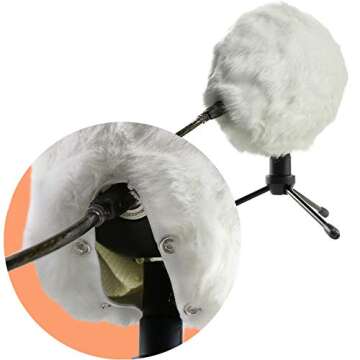 Blue Snowball Furry Windscreen Cover Muff - Professional Snowball ICE Mic Foam Wind Cover Windshield...
