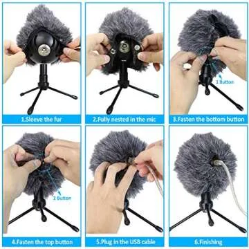 Blue Snowball Furry Windscreen Cover Muff - Professional Snowball ICE Mic Foam Wind Cover Windshield Pop Filter for Recordings, Broadcasting, Singing by Sunmon （White）