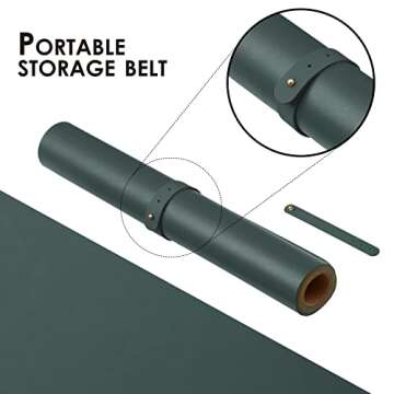 Cork Desk Mat - Dual-Sided Desk Pad for Office and Home - Desk Organization and Accessories - Ideal for Large Mouse Pad and Desk Mats on Top of Desks(Dark Green,31.5"x 15.7")