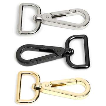 Swivel Clasps for Crafting, 16 Pieces in Assorted Colors