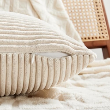 Tan Decorative Throw Pillow Covers for Living Room Couch