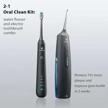 2-In-1 Oral Clean Kit - Water Dental Flosser & Electric Toothbrush Combo for Teeth Cleaning and Gum ...