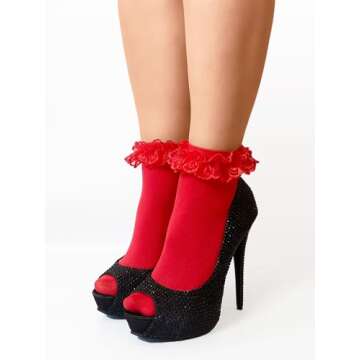 Sugar Sunday Womens Ruffle Socks - Multicolor Pack