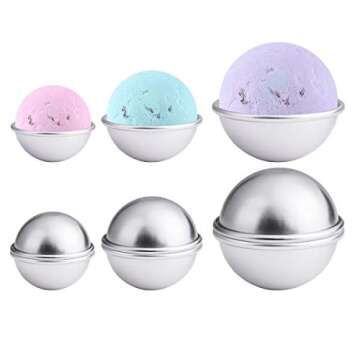 30PCS- Bath Bomb Mold Kit, 15 Set 3 Size Mold & Bath Bombs Press for DIY Making Supplies