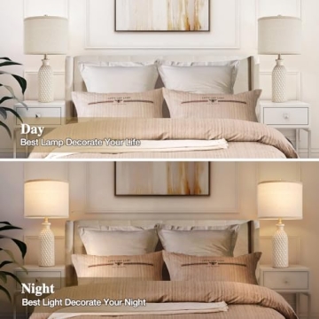 Luvkczc Ceramic Table Lamps Set of 2 - Stylish & Energy Efficient