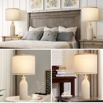 Luvkczc Ceramic Table Lamps Set of 2 - Stylish & Energy Efficient